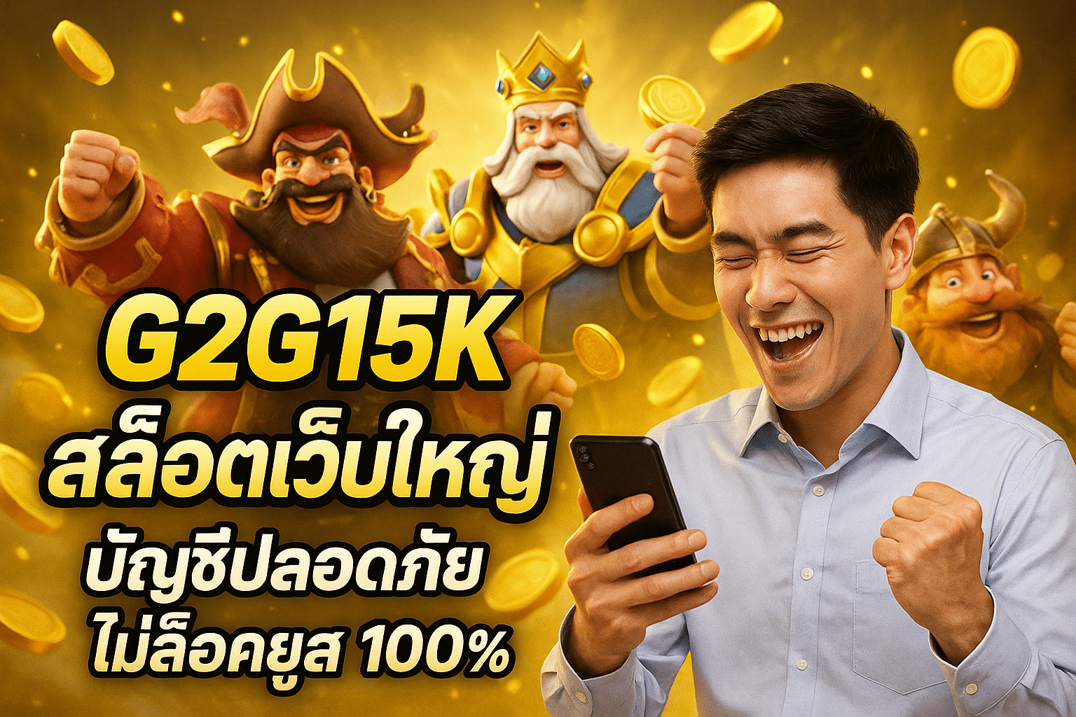 G2G15K สล็อตเว็บใหญ่ บัญชีปลอดภัย ไม่ล็อคยูส 100%