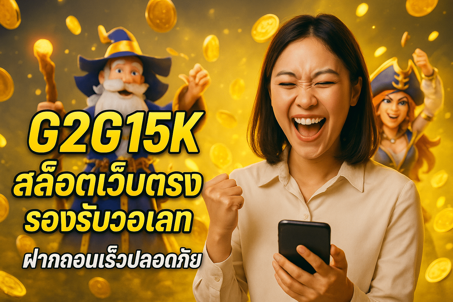 G2G15K สล็อตเว็บตรง รองรับวอเลท ฝากถอนเร็วปลอดภัย