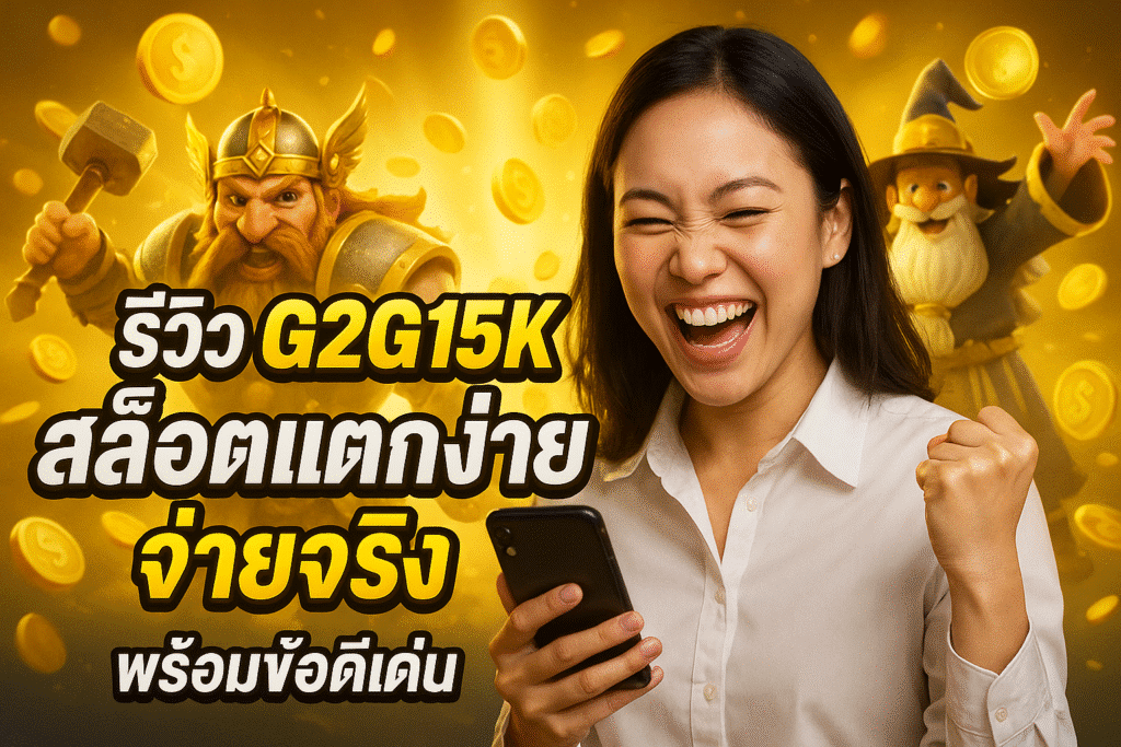 รีวิว G2G15K สล็อตแตกง่าย จ่ายจริง พร้อมข้อดีเด่น