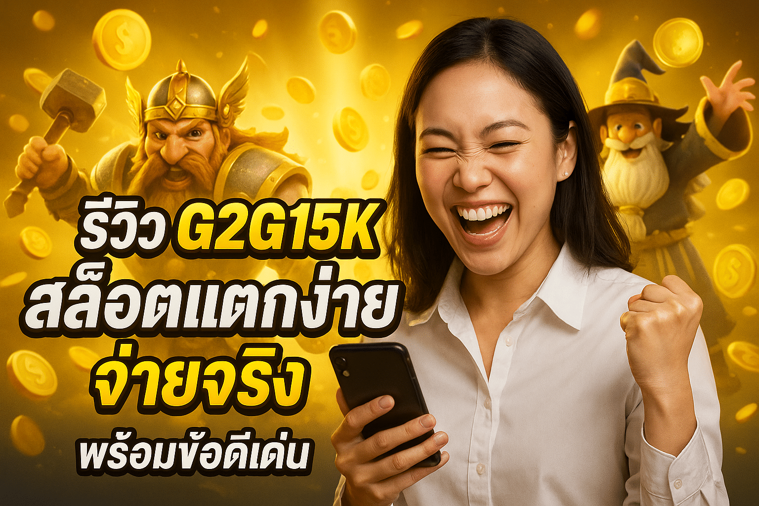 รีวิว G2G15K สล็อตแตกง่าย จ่ายจริง พร้อมข้อดีเด่น